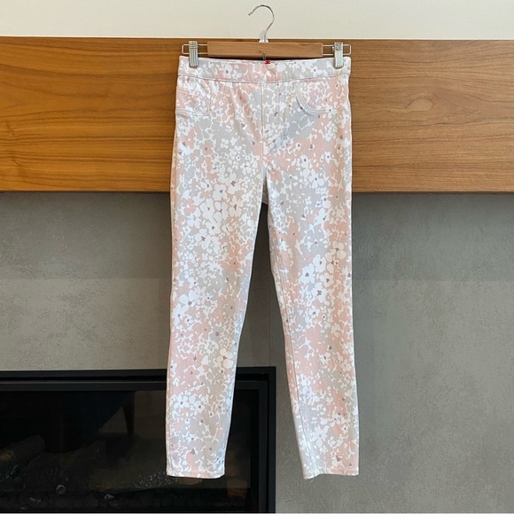 SPANX Floral Cropped Jean-ish Leggings Pants Blush Petal, Size S - Picture 3 of 11